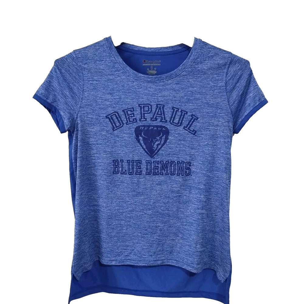 Champion Depaul Blue Demons Women's Size M Medium Crew Neck‎ T-Shirt